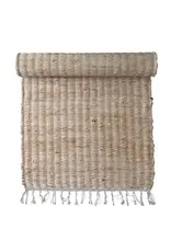 Woven Jute & Cotton Floor Runner w Fringe