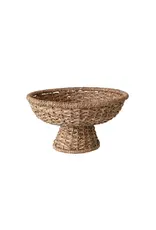 Decorative Braided Bankuan & Rattan Footed Bowl, Natural