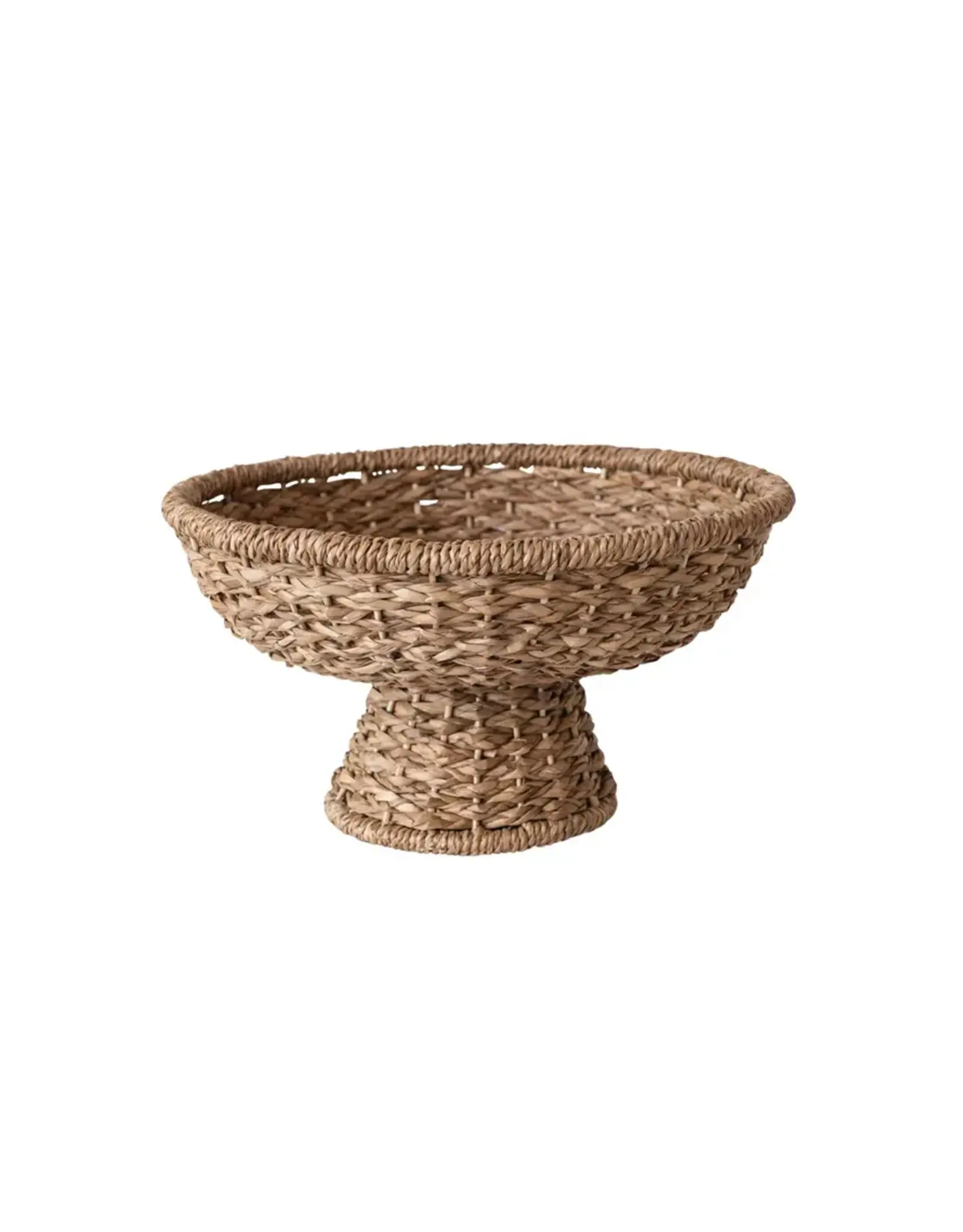 Decorative Braided Bankuan & Rattan Footed Bowl, Natural