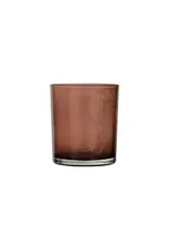 4" Mercury Glass Tealight/Votive Holder w/ Laser Etched Pinecones, Brown