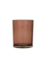4 3/4" Etched Mercury Glass Tealight Votive, Amber
