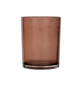 4 3/4" Etched Mercury Glass Tealight Votive, Amber