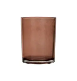 4 3/4" Etched Mercury Glass Tealight Votive, Amber
