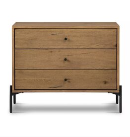 Eaton Large Nightstand in Amber Oak Resin