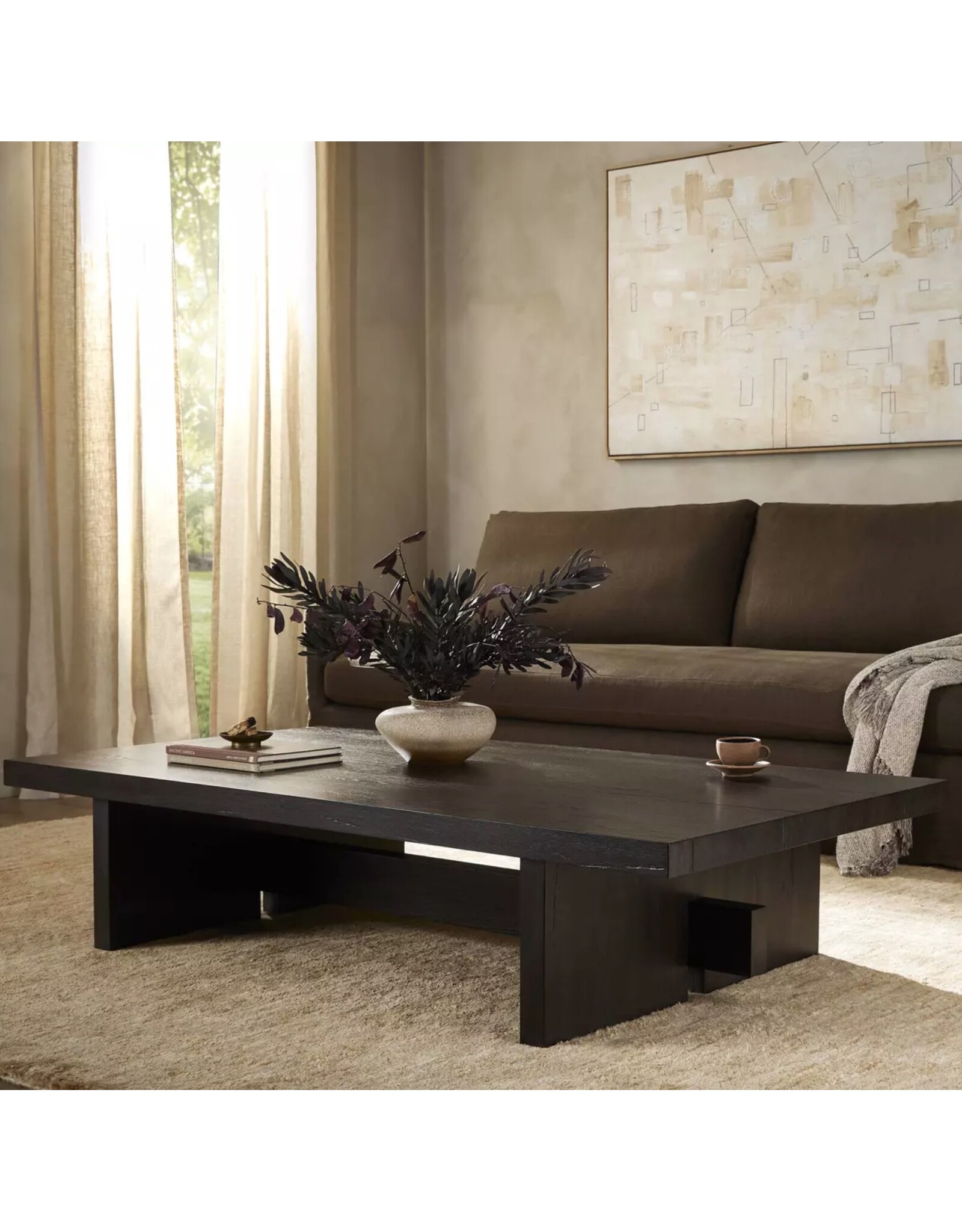 Isaac Coffee Table in Smoked Black Veneer
