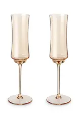 Tulip Champagne Flutes, Amber