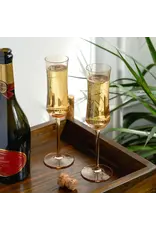 Tulip Champagne Flutes, Amber