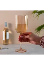 Tulip Stemmed Wine Glasses, Amber