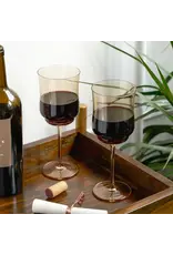 Tulip Stemmed Wine Glasses, Amber