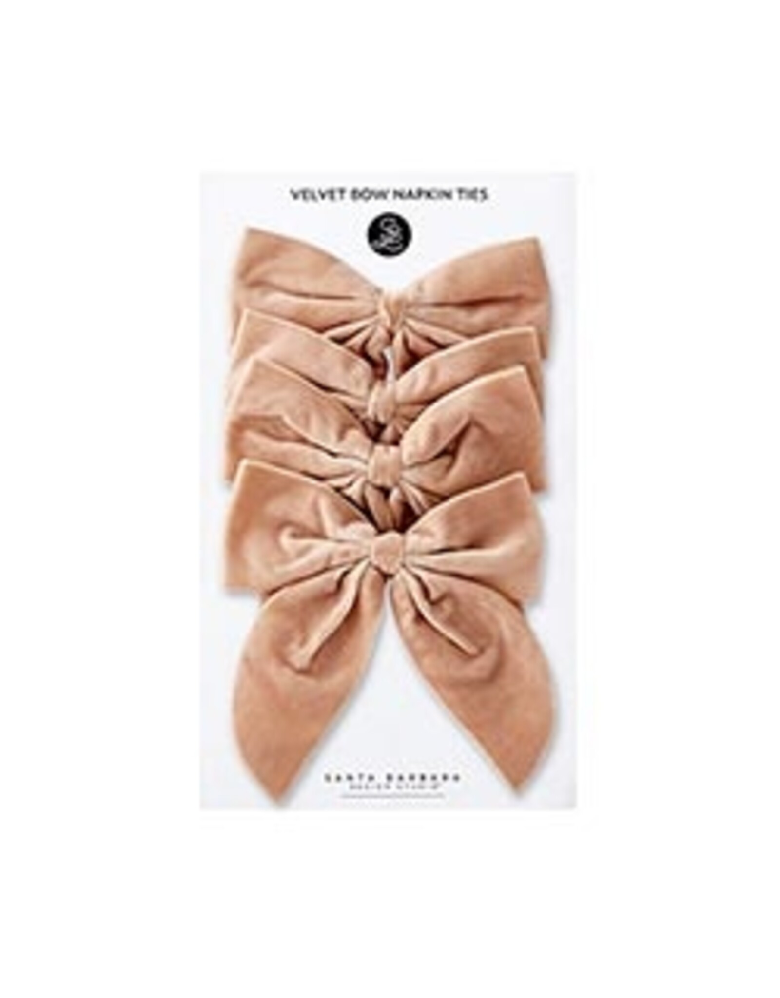 Velvet Bow Napkin Ties, S/4