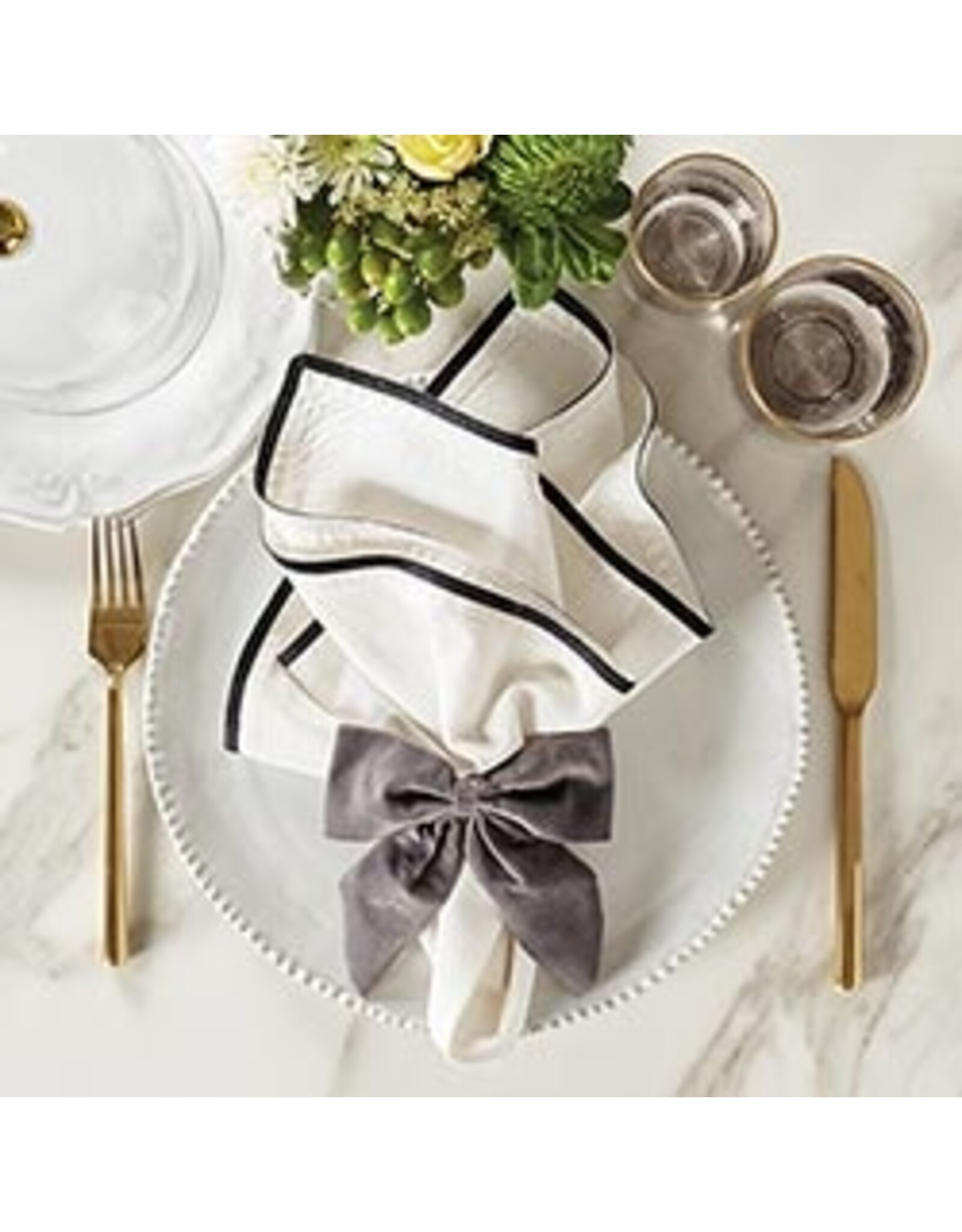 Velvet Bow Napkin Ties, S/4