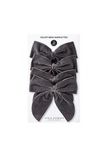 Velvet Bow Napkin Ties, S/4