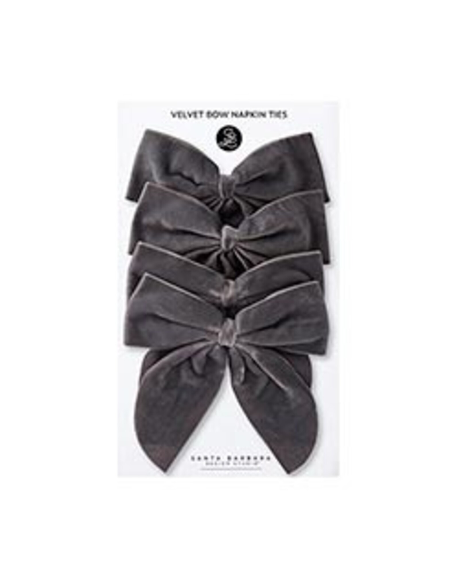 Velvet Bow Napkin Ties, S/4