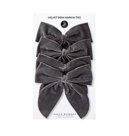 Velvet Bow Napkin Ties, S/4