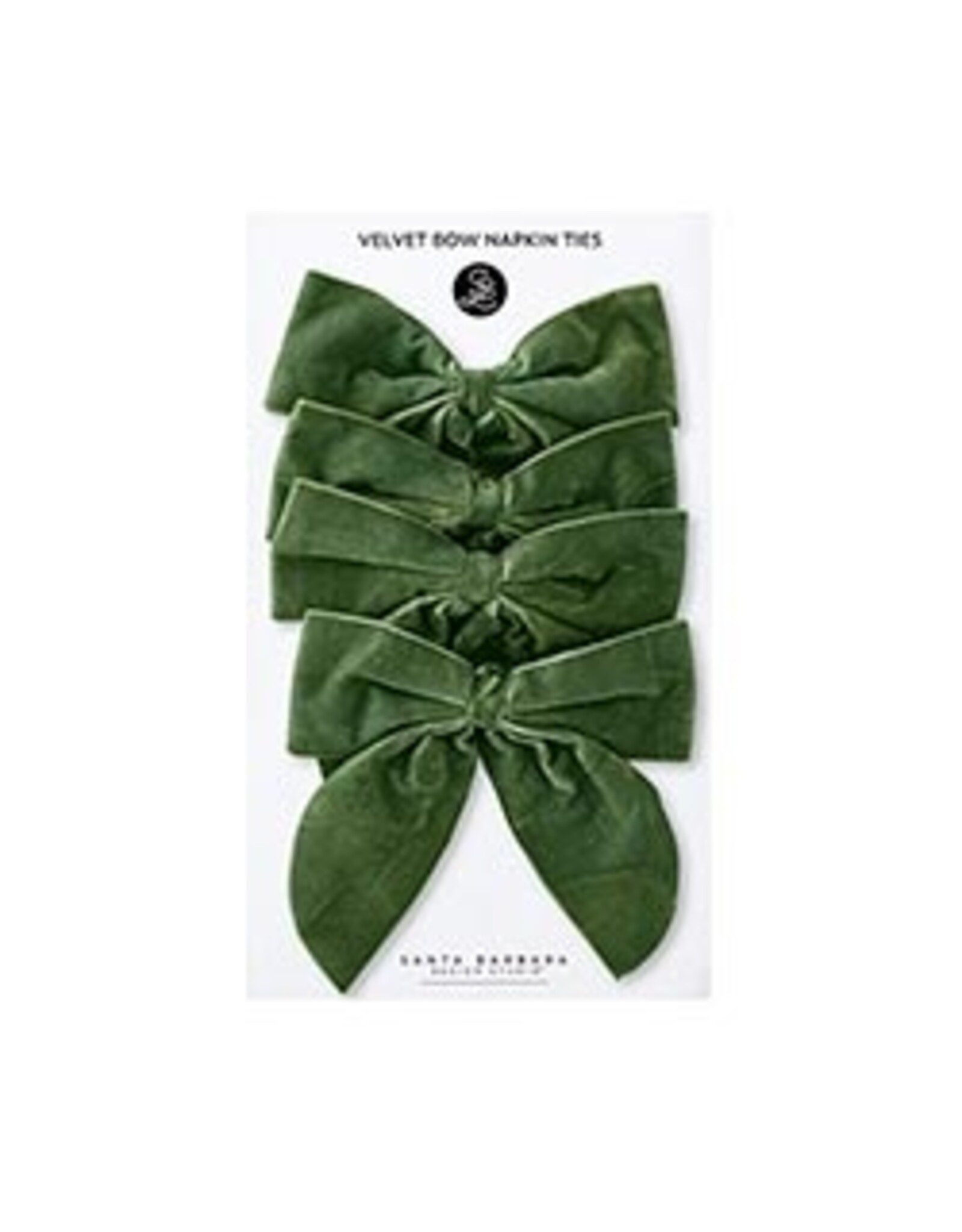 Velvet Bow Napkin Ties, S/4