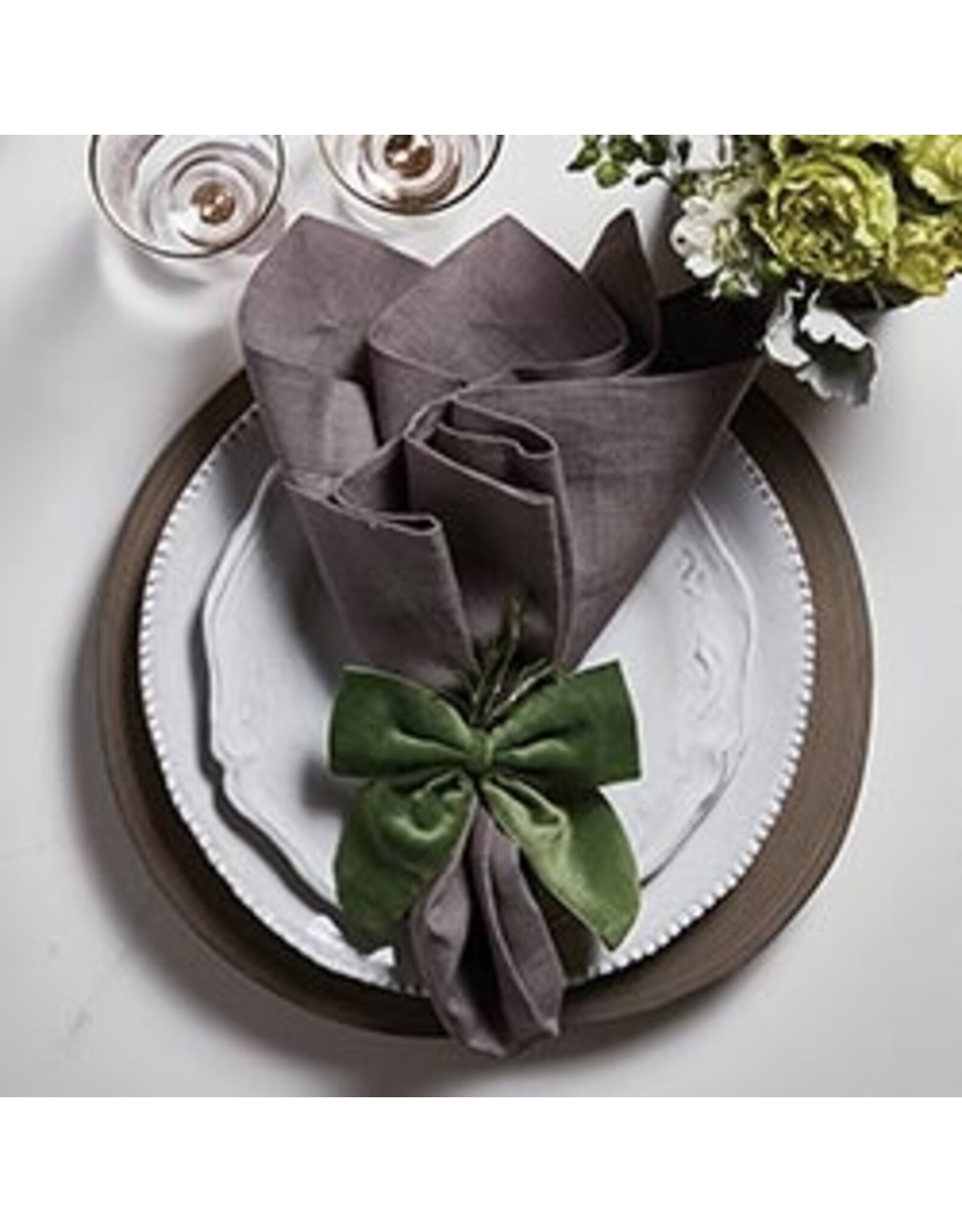 Velvet Bow Napkin Ties, S/4