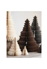 Paper Folding Honeycomb Trees w/ Gold Glitter, Brown, Set of 3