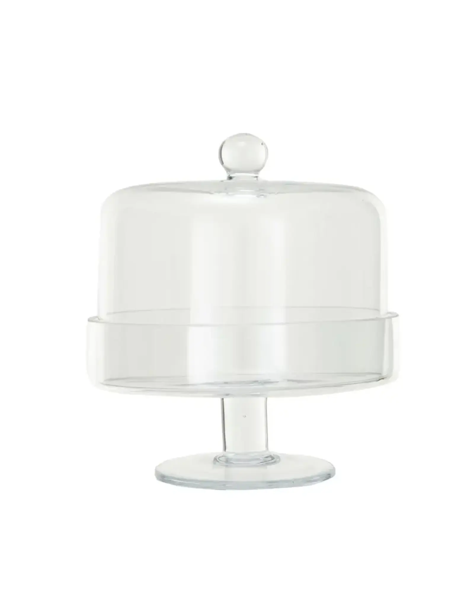 Glass Pedestal w/ Cloche, Set of 2