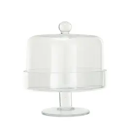 Glass Pedestal w/ Cloche, Set of 2