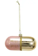 Glass Chill Pill Ornament