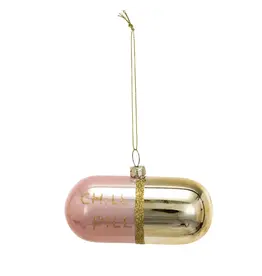 Glass Chill Pill Ornament
