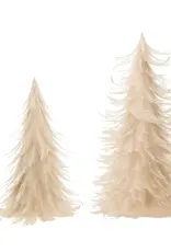 Feather Trees, Cream Set of 2