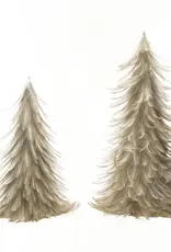 Feather Trees, Grey, Set of 2