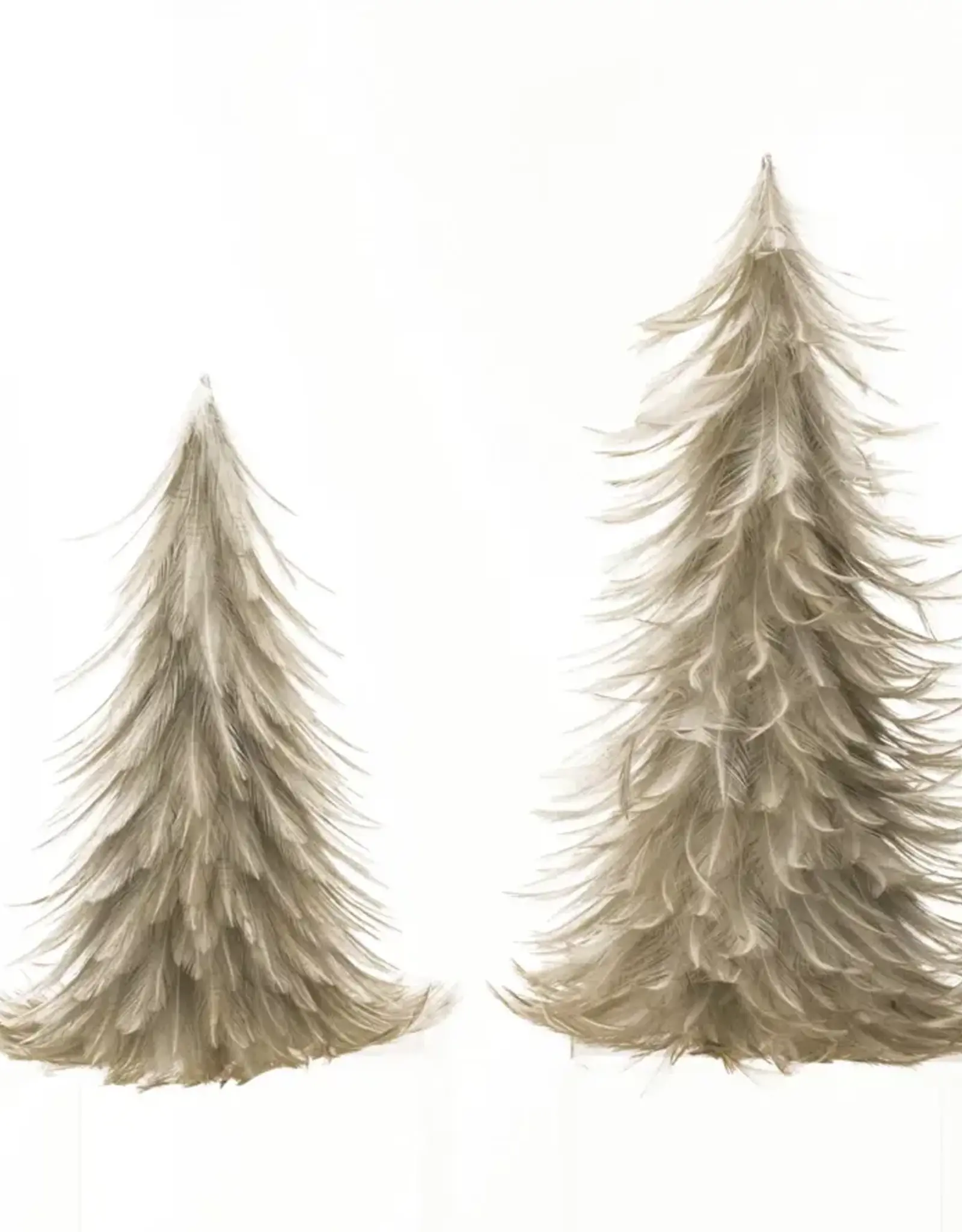 Feather Trees, Grey, Set of 2