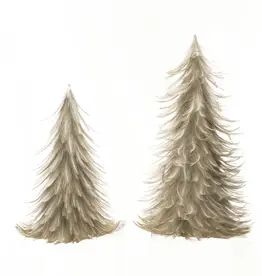 Feather Trees, Grey, Set of 2