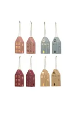 Stoneware LED House Ornament