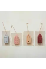Stoneware LED House Ornament