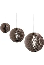 Paper Folding Honeycomb Ornaments, Grey, Set of 3