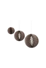 Paper Folding Honeycomb Ornaments, Grey, Set of 3