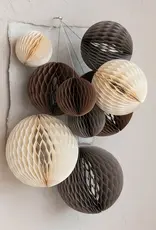 Paper Folding Honeycomb Ornaments, Grey, Set of 3
