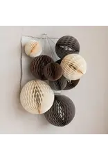 Paper Folding Honeycomb Ornaments, Grey, Set of 3