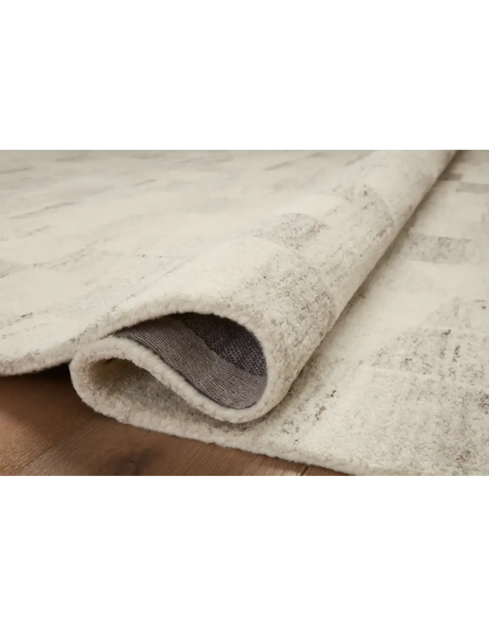 Amber Lewis × Loloi Rocky Rug ROC-01 Ivory / Silver