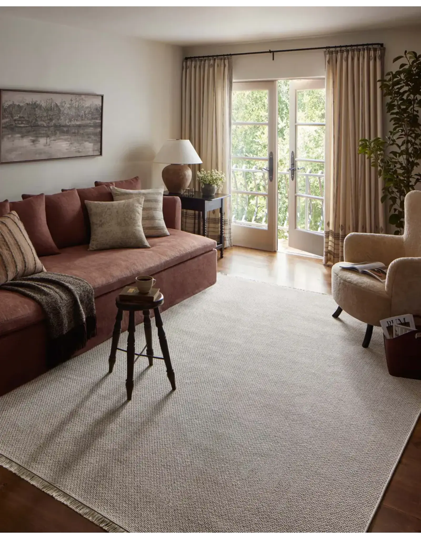 Amber Lewis × Loloi Malibu Rug MAB-01 Ivory / Dove