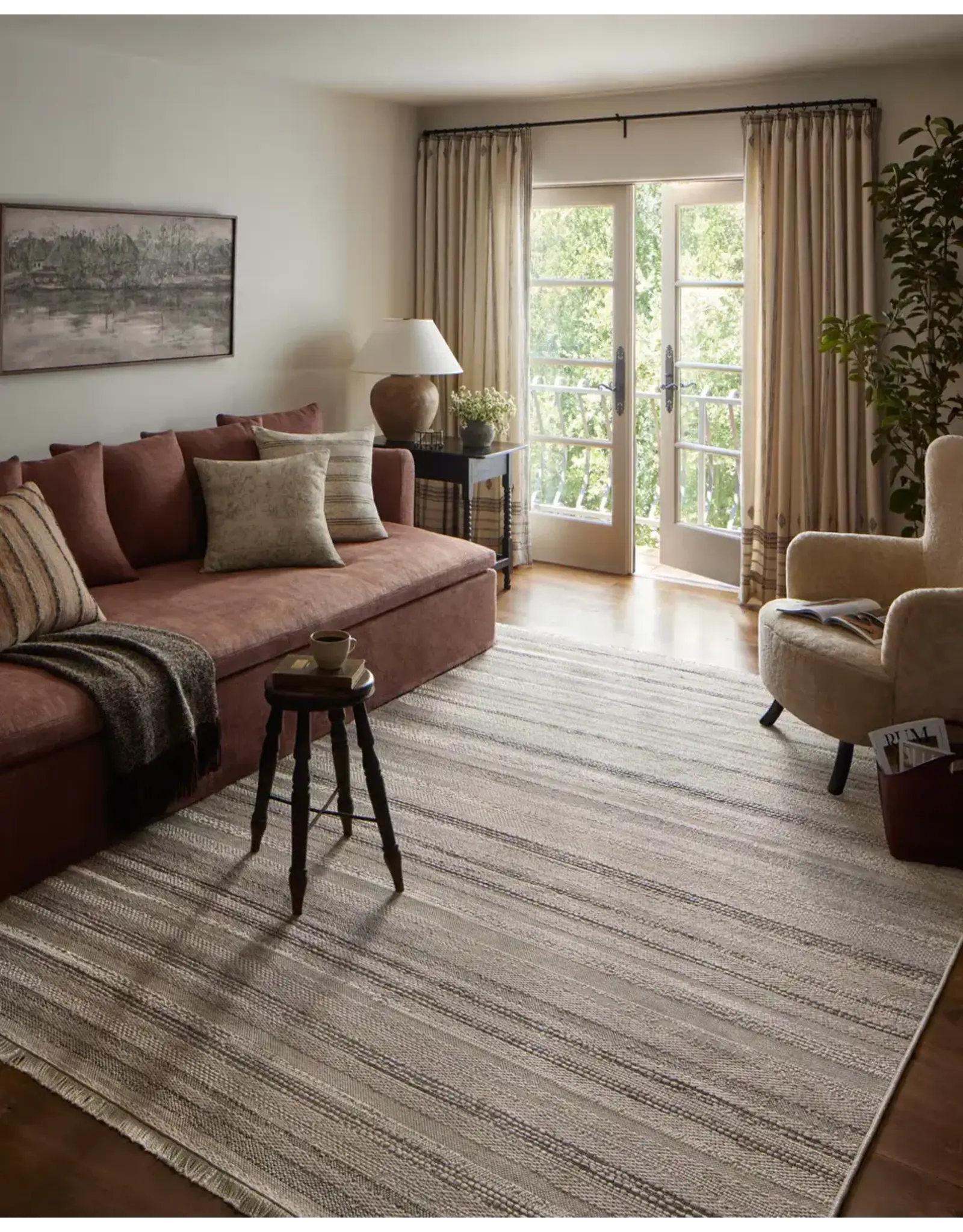 Amber Lewis × Loloi Malibu Rug MAB-02 Ivory / Dove