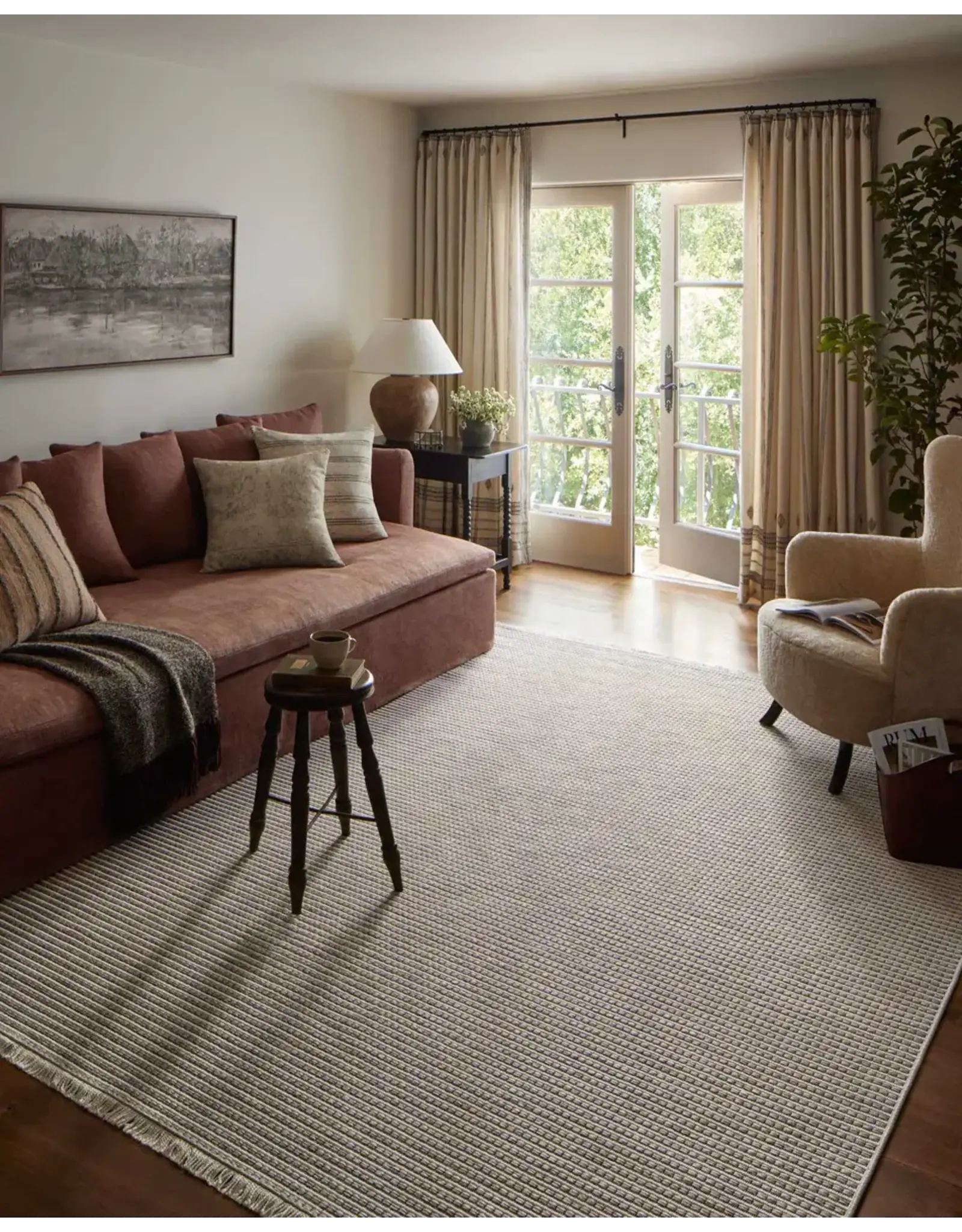 Amber Lewis × Loloi Malibu Rug MAB-04 Ivory / Dove