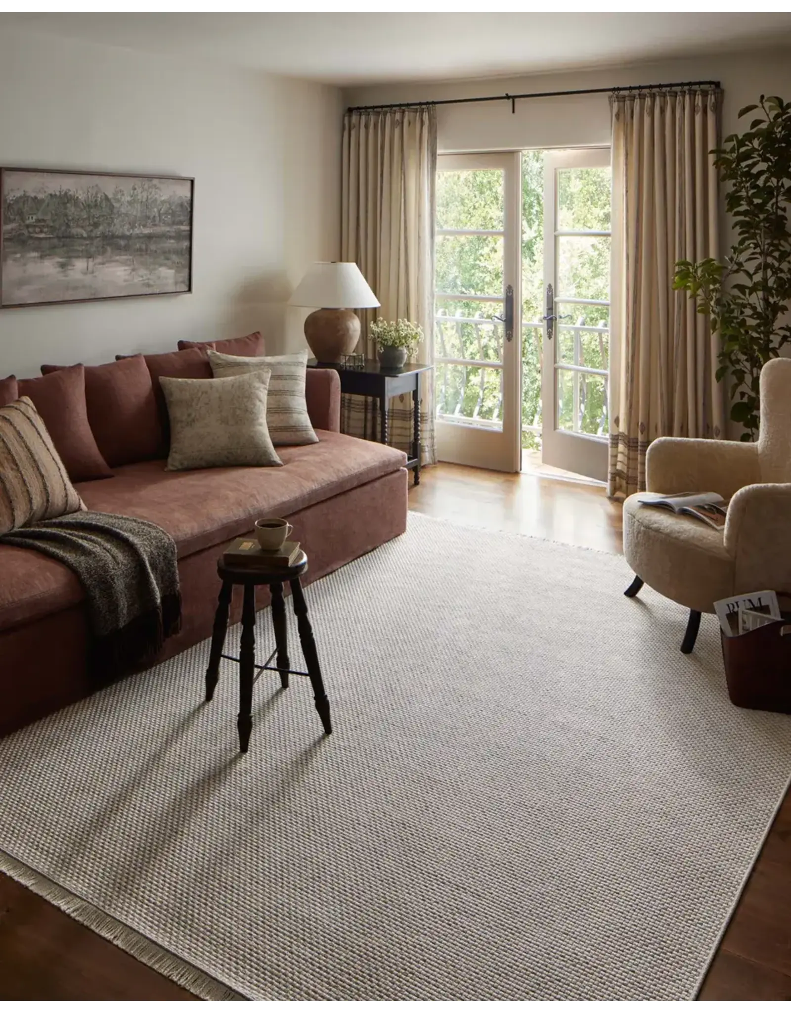 Amber Lewis × Loloi Malibu Rug MAB-05 Ivory / Dove