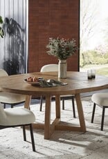 Eberwin Round Extension Dining Table in Smoked Pine
