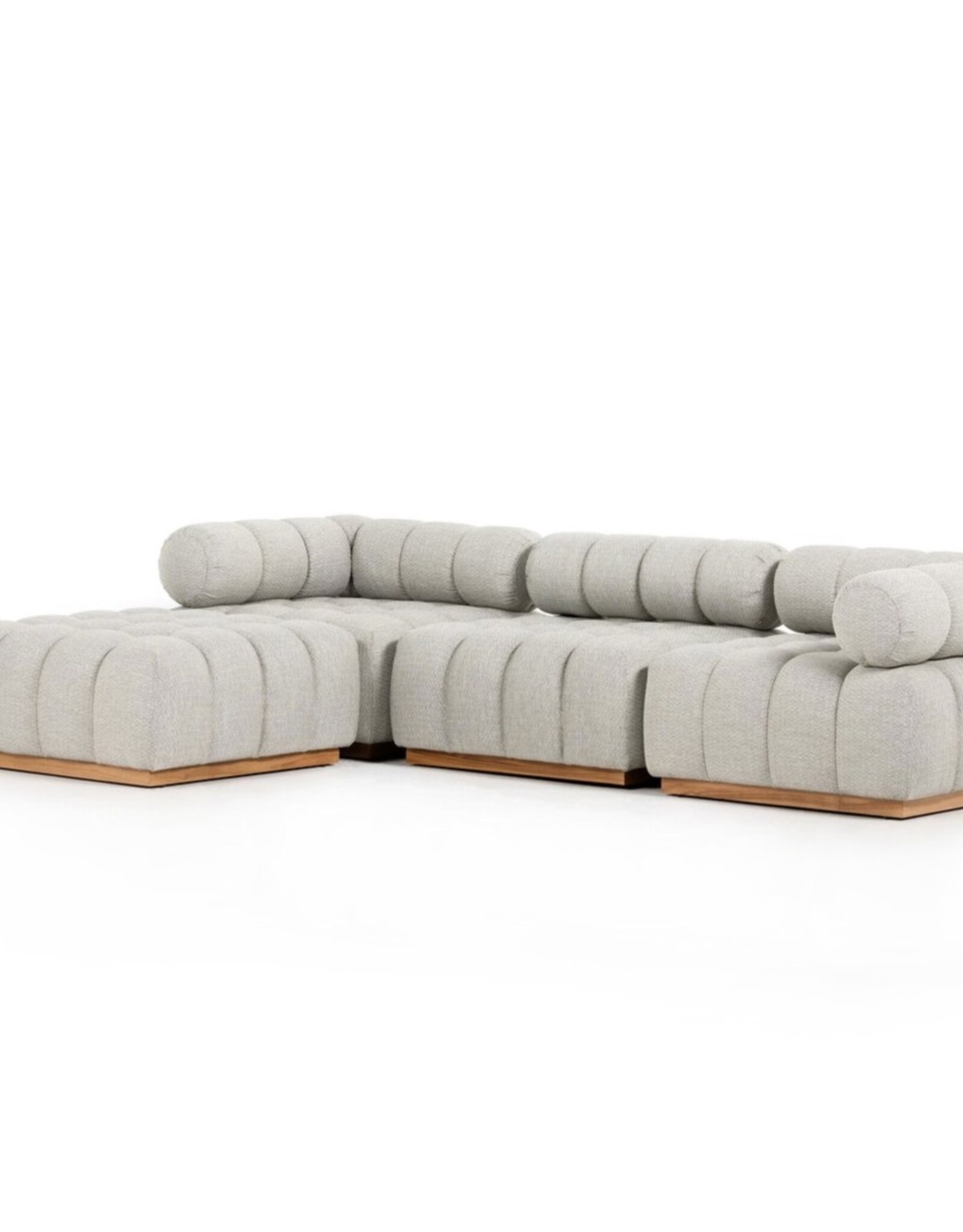 Roma Outdoor 3-Piece Sectional in Faye Ash 109"