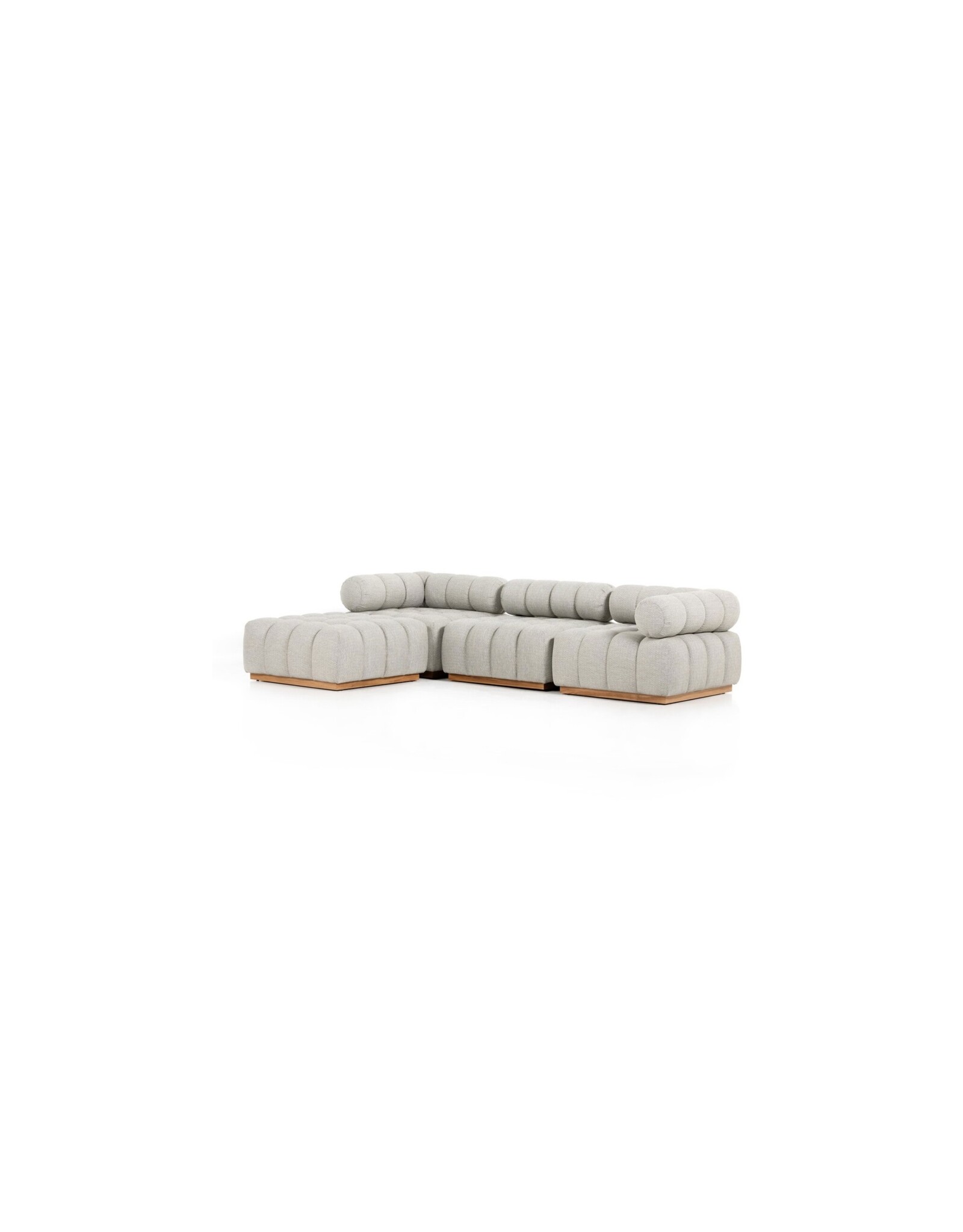 Roma Outdoor 3-Piece Sectional in Faye Ash 109"