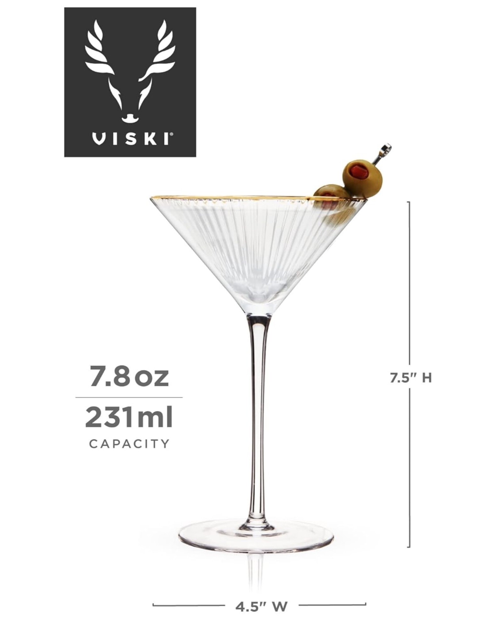 Meridian Crystal Martini Glass