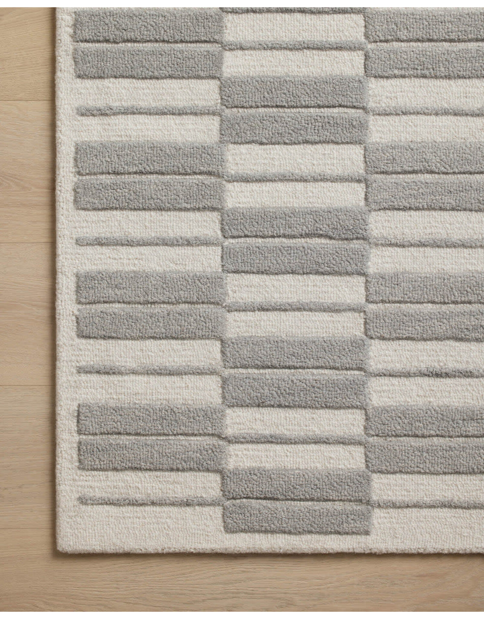 Chris Loves Julia × Loloi Bradley Rug BRL-03 Ivory/Grey