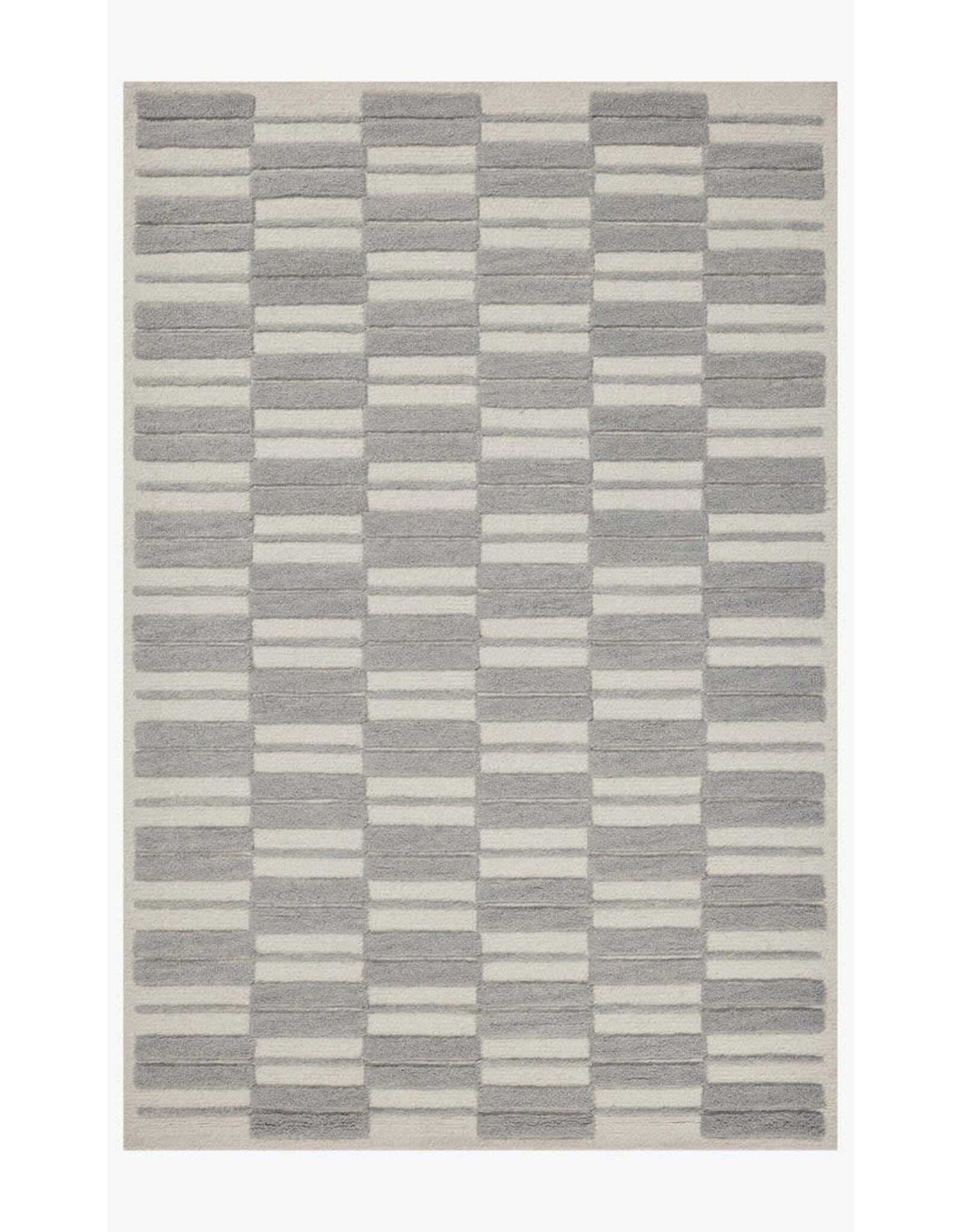 Chris Loves Julia × Loloi Bradley Rug BRL-03 Ivory/Grey
