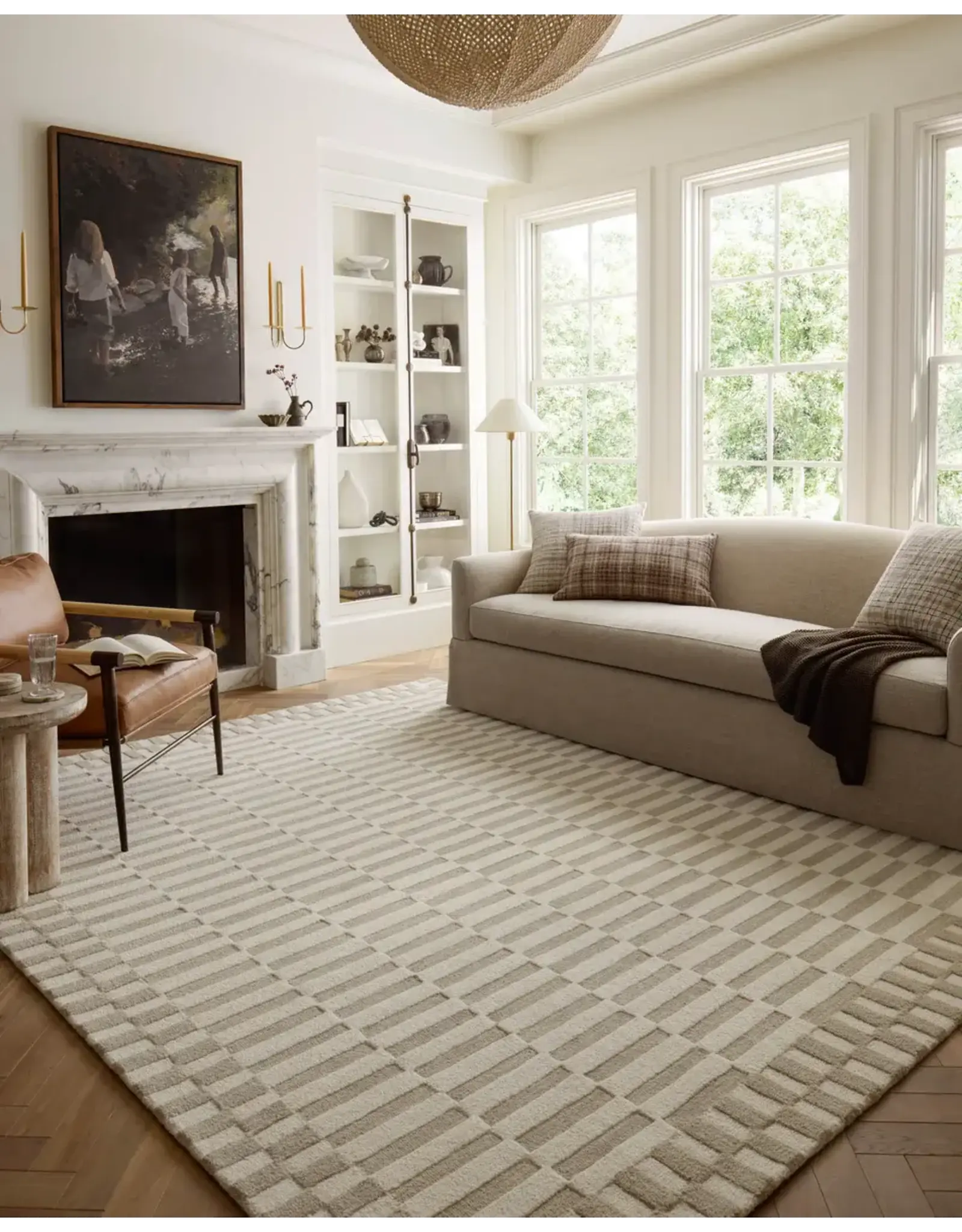 Chris Loves Julia × Loloi Bradley Rug BRL-02 Ivory / Beige