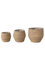 Decorative Woven Seagrass Baskets w/ Plastic Lining