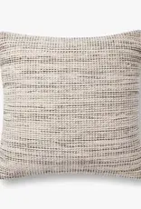 Amber Lewis × Loloi Morro Natural/Grey Pillow, 22x22