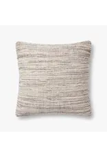 Amber Lewis × Loloi Morro Natural/Grey Pillow, 22x22